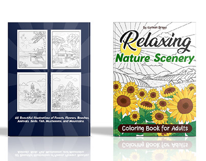 Relaxing Natural Scenery Adult coloring book