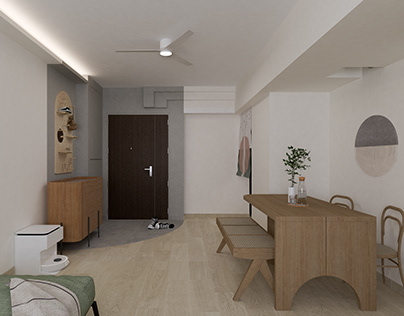 Contemporary Interior Design 4-Room BTO Tengah Garden