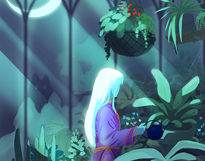 Moonlit Conservatory