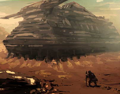Desert base scene concept