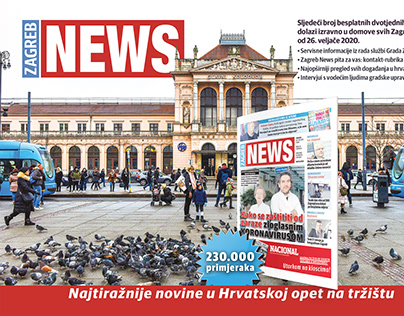 Zagreb News – newspaper layout & graphics
