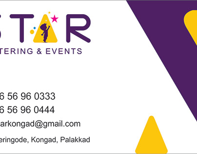 visiting card for star events
