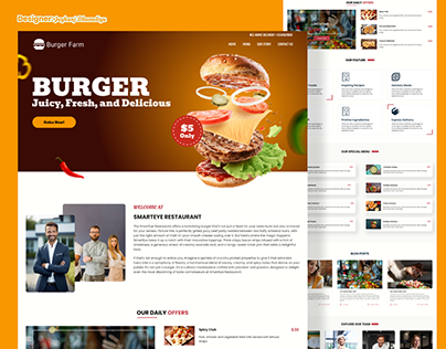 Burger Restaurant Web Design