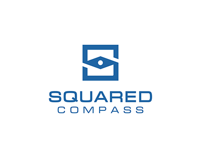 letter S square compass logo design