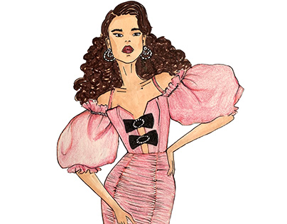 Fashion Illustration 2020 Pinky dress