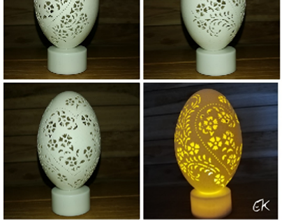 Egg Carving - Blooming