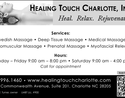 WInter 2011 ad - Healing Touch Charlotte, Inc.