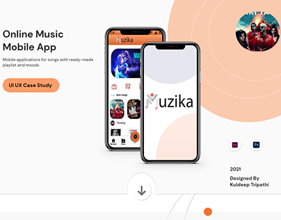 Muzika Mobile App UX UI Design