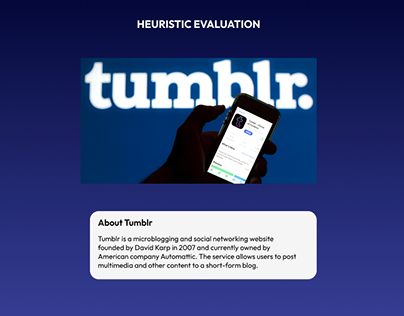 Heuristic Evaluation - Tumblr