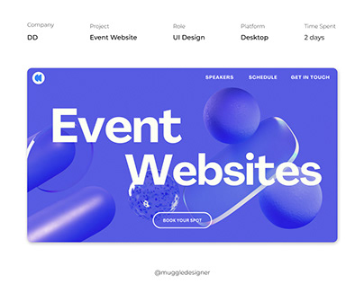 DD Event Website by Muggle Designer
