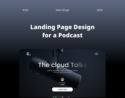 Podcasting Landing page design