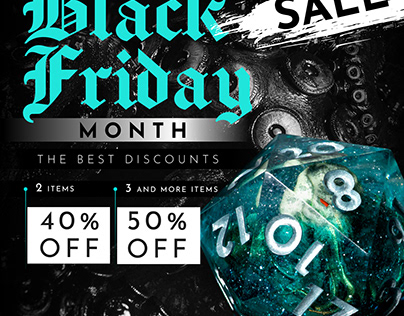 Black Friday banner on the store's website