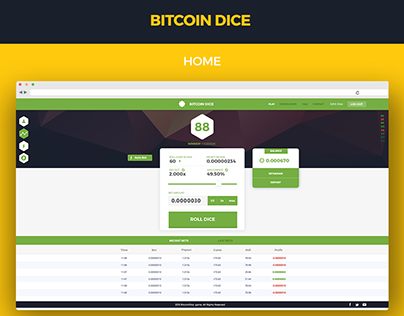 Bitcoin Dice game