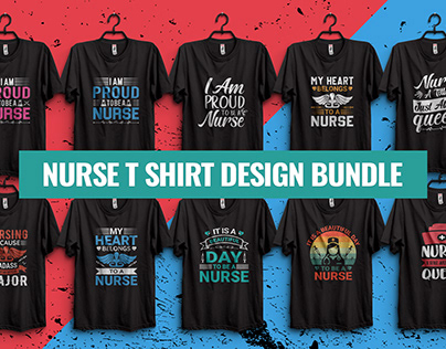 Trendy Nurse T-Shirt Design Bundle