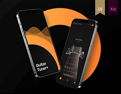 Guitar Tuner+ Mobile Application UI & UX Design