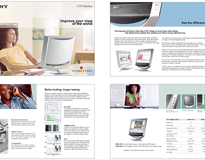Brochure spreads for Sony B2C clients