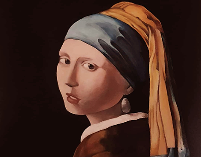Ragazza con l'orecchino di perla (copia da Vermeer)