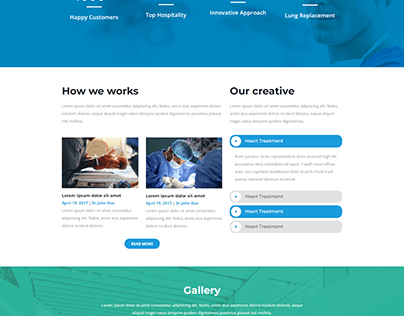 PSD to HTML clinic web page template