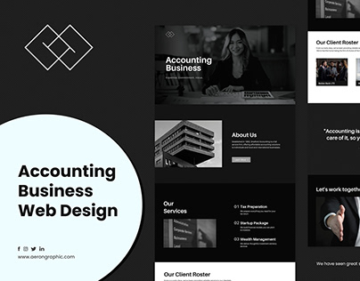 Accounting Business Web Template Landing Page Design