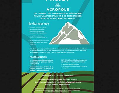 Projet Acropole/entreprises agricoles Charlevoix-Est