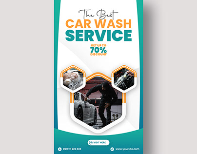 Car Wash Service Social Media Instagram Post Template