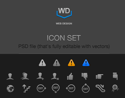 Icon Set / PSD file (that's fully editable)