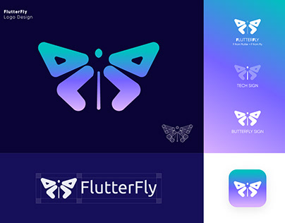 FlutterFly Logo | Software,Startups, Tech, Agency