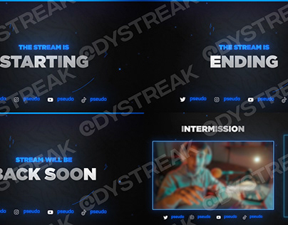 Animated Overlay Pack for Twitch, Youtube or Kick