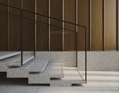 Modern Stair - Oak Wood & Terrazzo