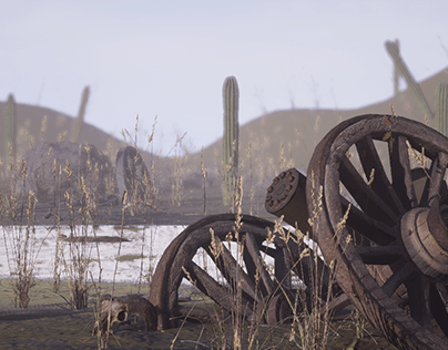 Wild west landscape concept using Unreal Engine 5