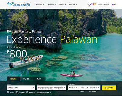 Cebu Pacific Website Redesign