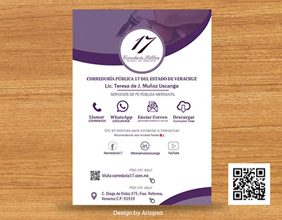 Tarjeta interactiva PDF Correduría Pública 17 Veracruz