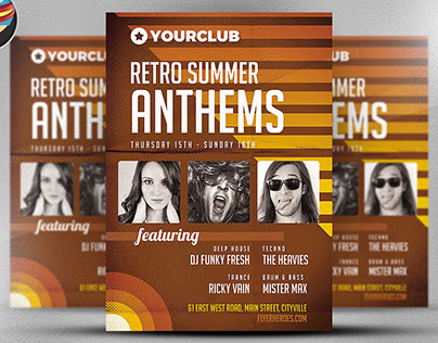Retro Anthems Flyer Template