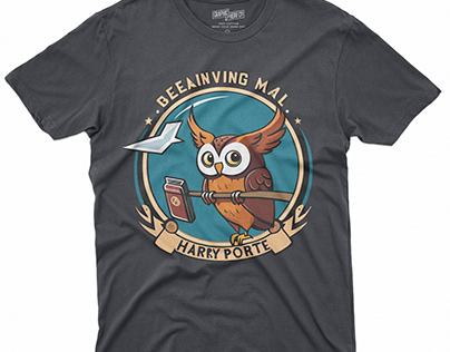 Whimsical Owl Mail Delivery T-Shirt