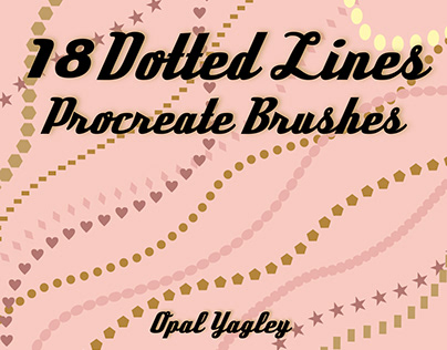18 Dotted Lines Procreate Brushes