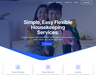 Housekeeping & Cleaning Services Website | WordPress