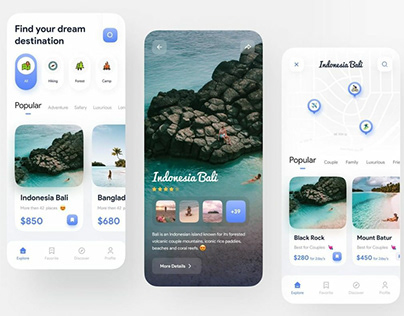 Travel App UI Designs