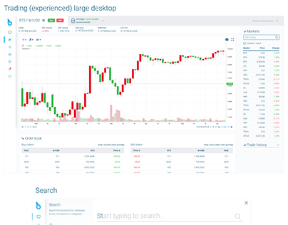 Cryptocurrency exchange concept