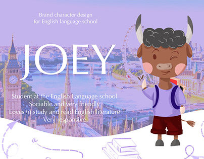 Joey | Brand character for English language school.