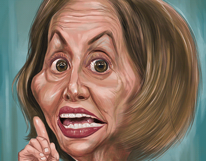 caricature of Nancy Pelosi