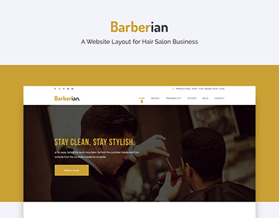 Barberian - A website for Salon Business