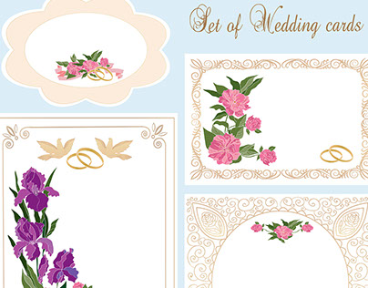 Set of Weddings Cards
