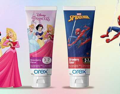Toothpaste design for Orex x Disney