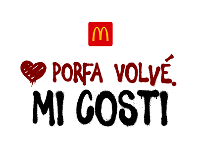 Porfa volvé mi Costi - McDonald's CR