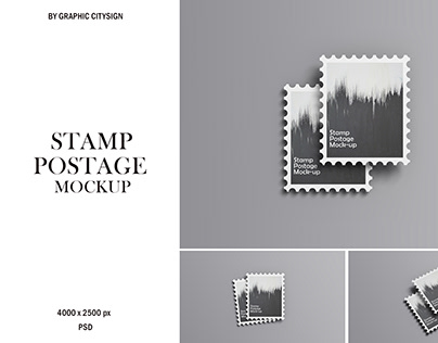 Stamp Postage Mockup