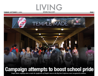 The Temple News Cover Layouts