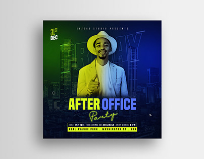 After Office Party Social Media Post Template