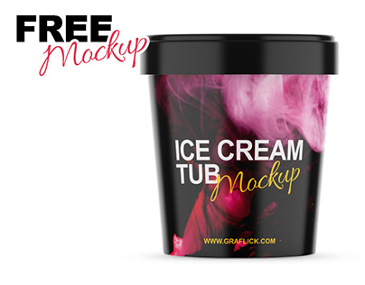 Ice CReam Tub Mockup