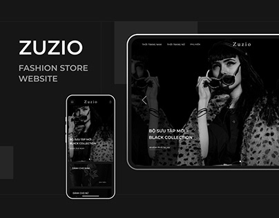 Zuzio - Fashion Store E-commerce Dark UI/UX Design