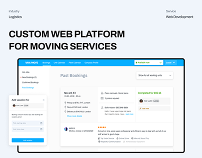 Custom Web Platform for Moving Services